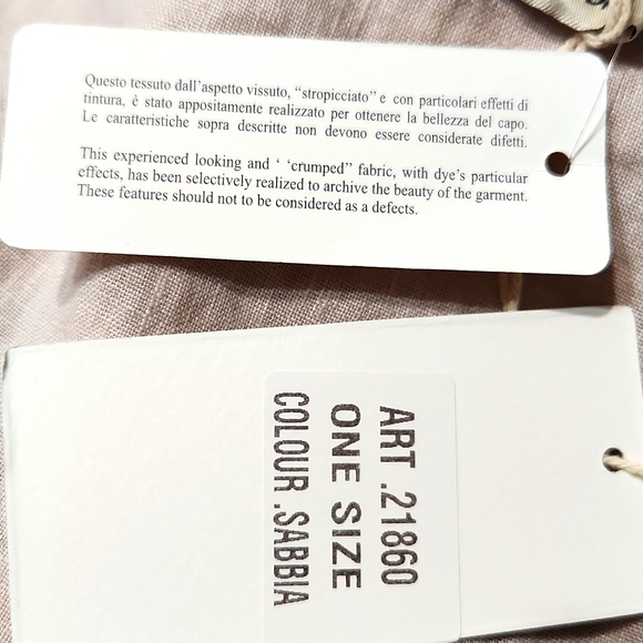 Valentina Naldi Pure Linen Made in Italy Open Front Kimono Cardigan One Size NEW - Picture 6 of 10